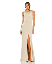 Mac Duggal Women's Ieena High Neck Gown