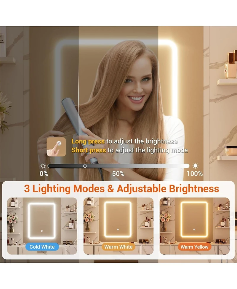 "Gaomon Led Dresser with Mirror & Power Outlet for Bedrooms, Easy Assembly"