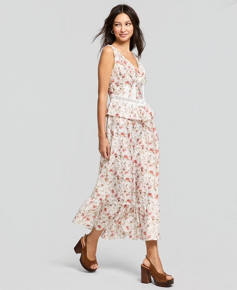 And Now This Women's Corset Peplum Maxi Dress, Macy's Exclusive