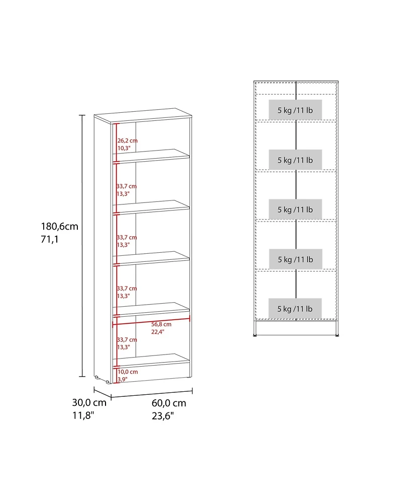 Arizona City Multi-Purpose Cupboard with Five Shelves and Storage Doors for Kitchen and Home, kronos white and kronos blue