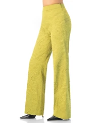 Ivonne Women's Wide-Leg Straight Trousers with Wide Hem