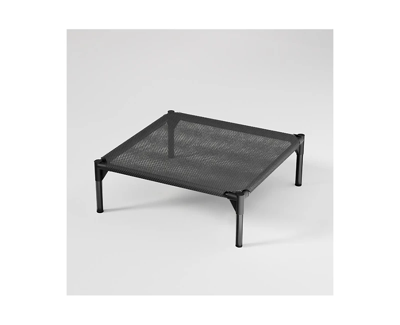 Aostirmotor Extra Large Mesh Cooling Pet Bed, Black Breathable Dog Cat Cushion for Hot Weather