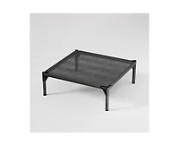 Aostirmotor Extra Large Mesh Cooling Pet Bed, Black Breathable Dog Cat Cushion for Hot Weather