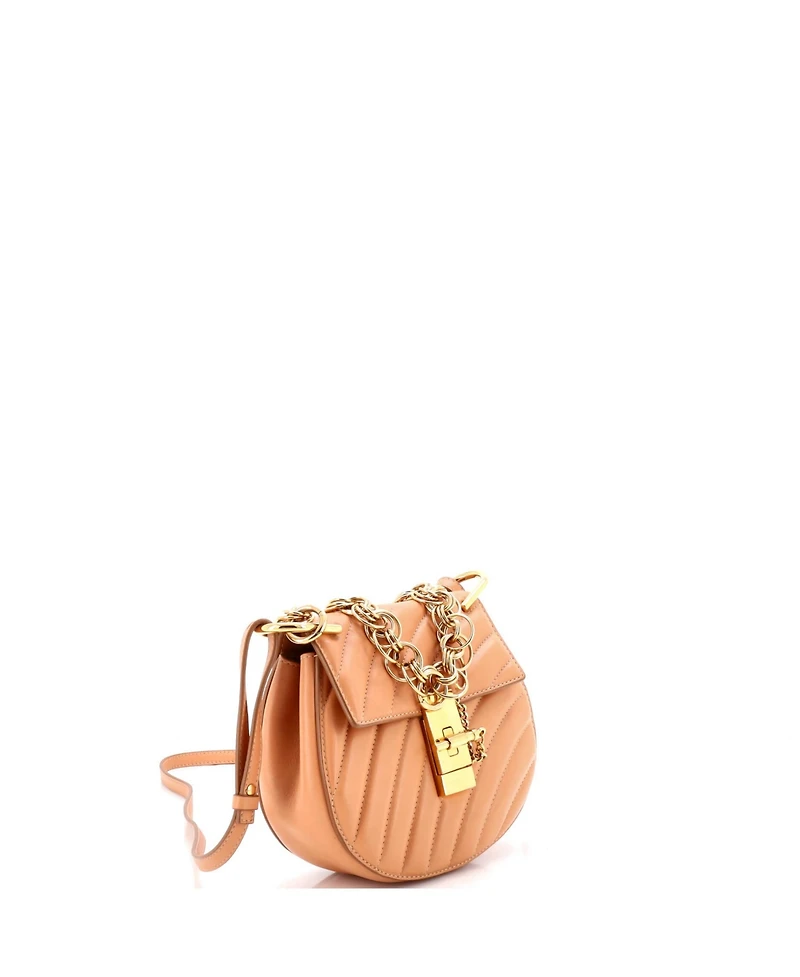 Pre-Owned Chloe Mini Drew Bijou Crossbody Bag Quilted Leather