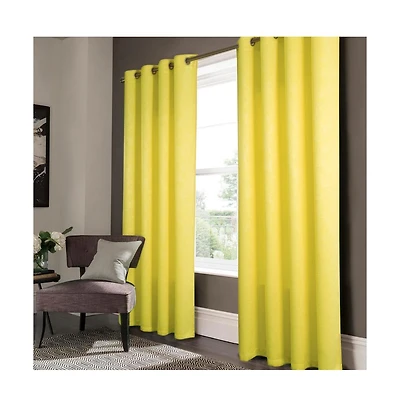 Olivia Gray Dixon Embossed Damask Pattern Blackout Grommet Panel - 52x90", Yellow