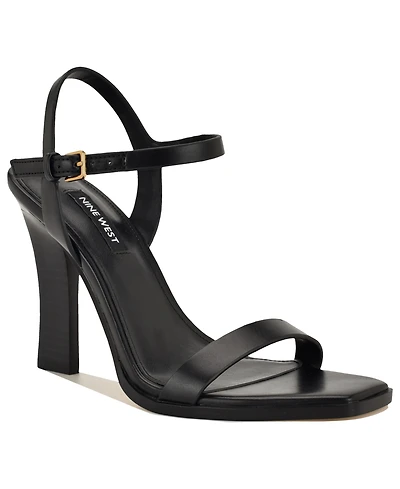 Nine West Women's Joany Square Toe Block Heel Dress Sandals