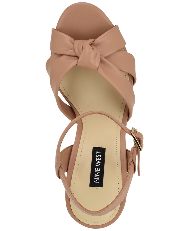 Nine West Women's Windee Knotted Platform Stiletto Sandals