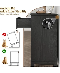 gaomon 7 Dresser for Bedroom, 54 Wide Drawer with Storage Freestanding, Wooden Closet Chest Living Room, Entryway