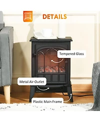 Homcom Electric Fireplace Stove, Freestanding Fireplace Heater