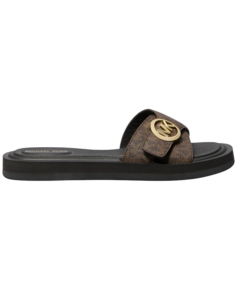 Michael Kors Women's Open Toe Mk Pool Slides Sandals