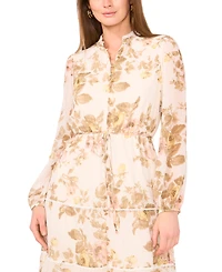 Msk Women's Long-Sleeve Maxi Dress