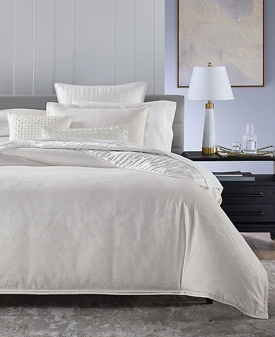 Hotel Collection Labyrinth Solid 3-Pc. Duvet Cover Set, Full/Queen, Macy's Exclusive