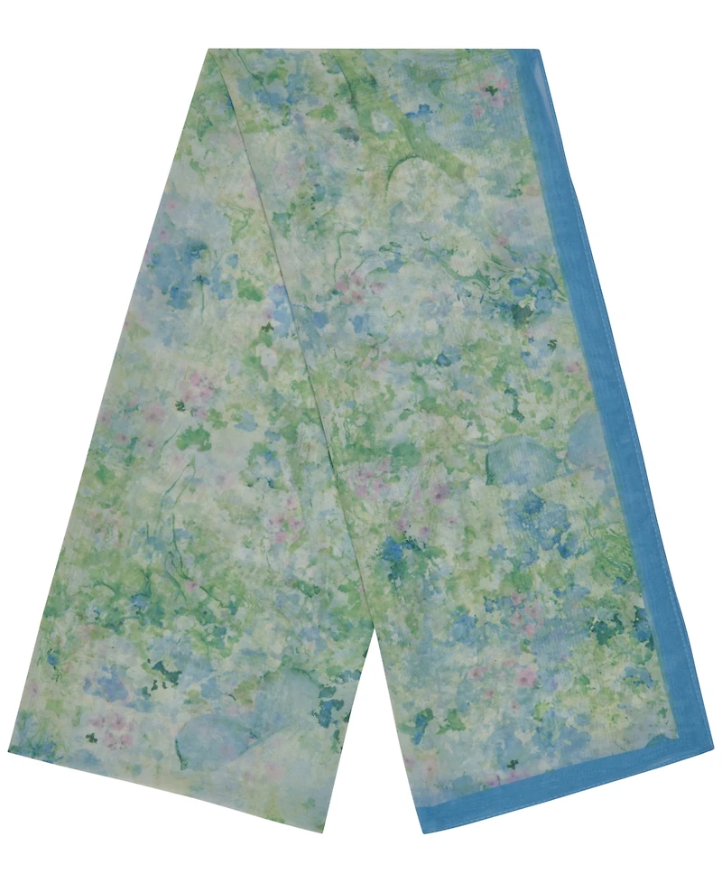 Karl Lagerfeld Paris Watercolor Garden Chiffon Scarf