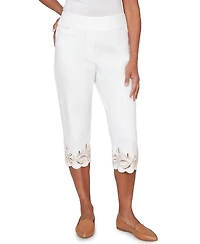Alfred Dunner Petite Natural WonderLeaf Cut Out Super Stretch Capri Pants