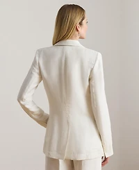 Lauren Ralph Petite Notch Lapel Twill Blazer