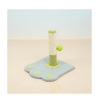 Aostirmotor Paw Print Cat Scratching Post with Tree, Suitable for Indoor Kittens and Adult Cats