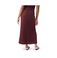 Ripe Maternity Charli Rib Knit Skirt Maroon