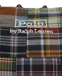 Polo Ralph Lauren Men's Patchwork Madras Canvas Duffel Bag