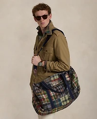 Polo Ralph Lauren Men's Patchwork Madras Canvas Duffel Bag