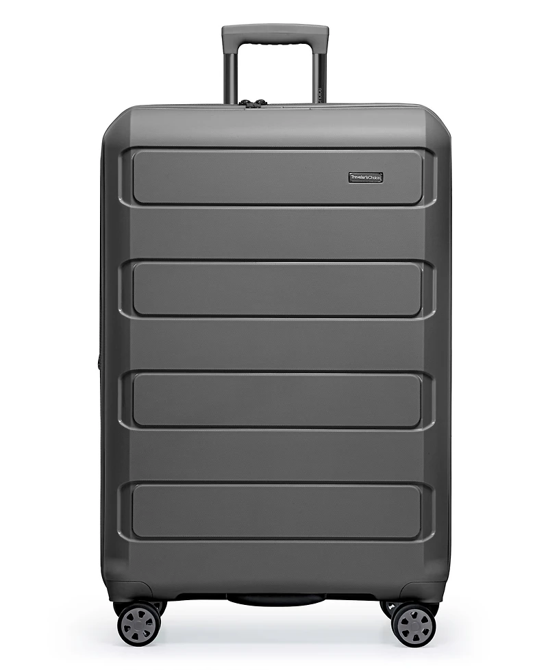 Traveler's Choice Pagosa Large Checked Hardside Expandable Spinner Luggage