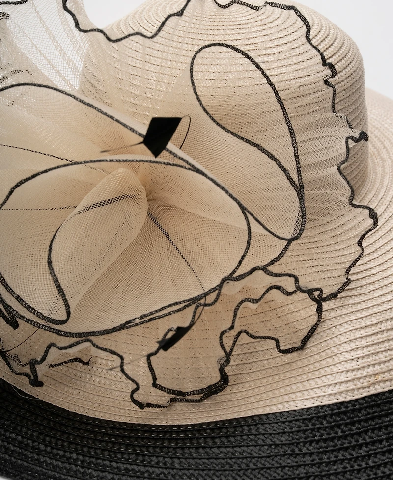 August Hats Two-Tone Extra Wide Brim Hat