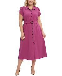 Ny Collection Plus Size Midi Petal Sleeve Dress