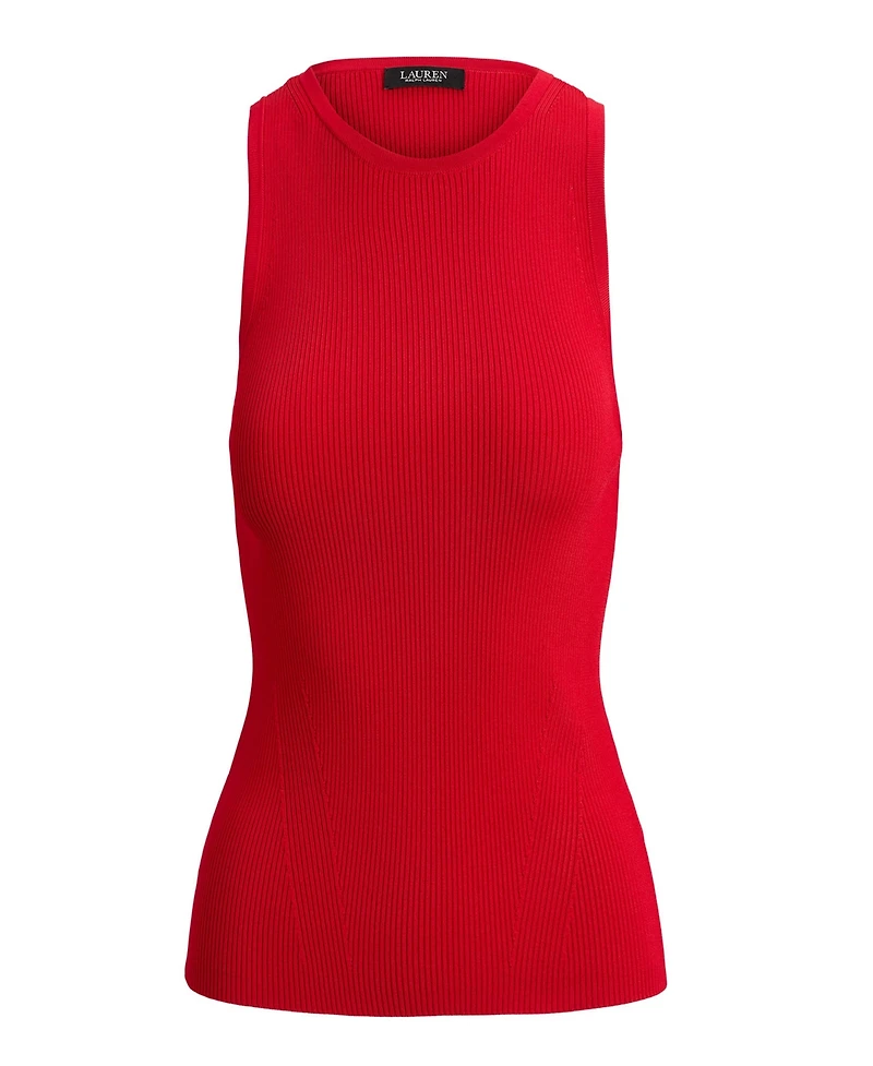 Lauren Ralph Petite Shilcant Rib-Knit Sleeveless Sweater