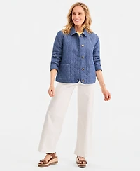 Style & Co Women's Cotton Quilted Button-Front Jacket, Macy's Exclusive