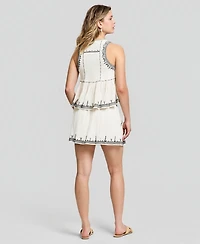 And Now This Women's Embroidered-Trim Mini Skirt, Macy's Exclusive