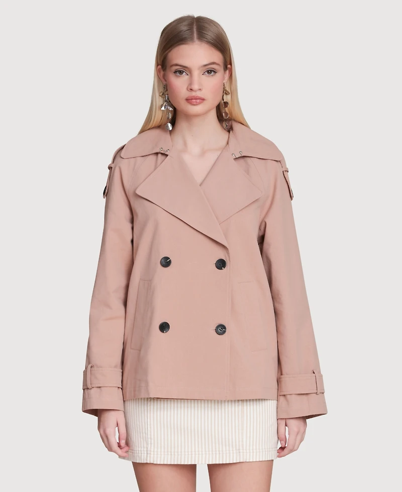Avec Les Filles Women's Double Breasted Trench Coat