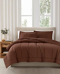 Brooklyn Loom Solid Cotton Percale 2-Pc. Comforter Set, Twin/Twin Xl