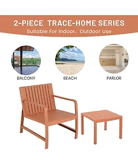 Flynama 3 Piece Modern Outdoor Patio Sectional Conversation Set with Square Coffee Table Waterproof Thick Cushions for Porch Balcony