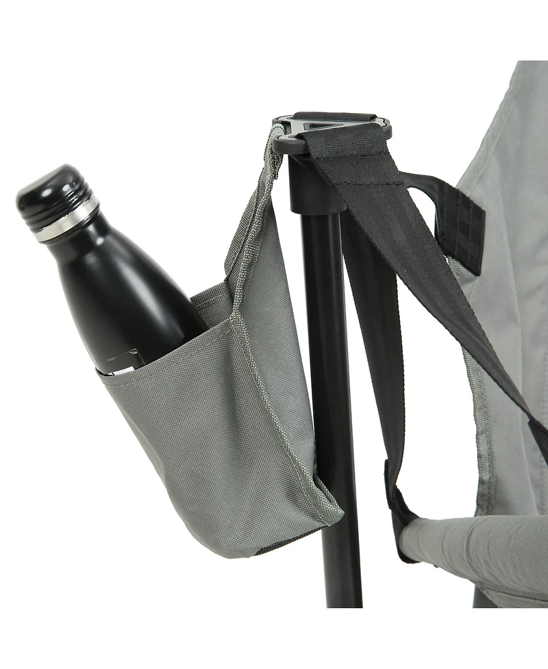 Flynama Hammock Camping Chair, Folding Portable Rocking Chair, Aluminum Alloy Adjustable Back Swinging Chair with Pillow Cup Holder