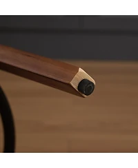 Streamdale Furniture Swivel Bar Stools Set of 2 26" Black Faux Leather Counter Stools