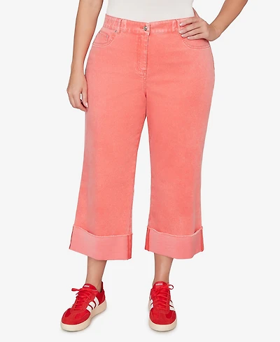 Ruby Rd. Plus Sunwashed Cuffed Colored Ankle Jean