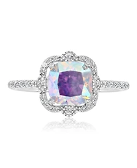 Macy's Aurora Borealis (4.37 ct. t.w.) & Cubic Zirconia Cushion Ring