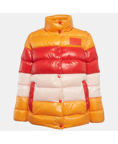 Pre-Owned Burberry Women's Multicolor Nylon Detachable Sleeve Puffer Down Jacket