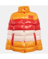 Pre-Owned Burberry Women's Multicolor Nylon Detachable Sleeve Puffer Down Jacket