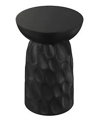 Simpli Home Boyd 13" Mango Wood Solid V-Chisel Accent Table