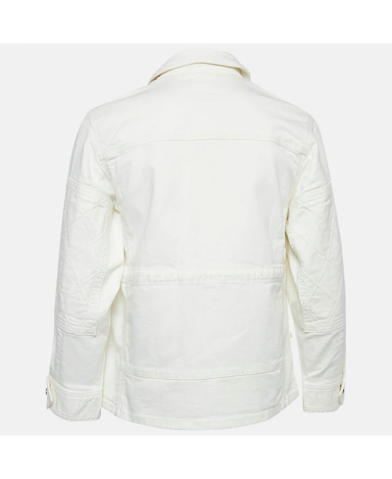 Pre-Owned Zadig & Voltaire Women's White Denim Button Front Kimi Jacket