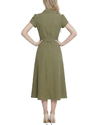 Ny Collection Petite Midi Petal Sleeve Dress