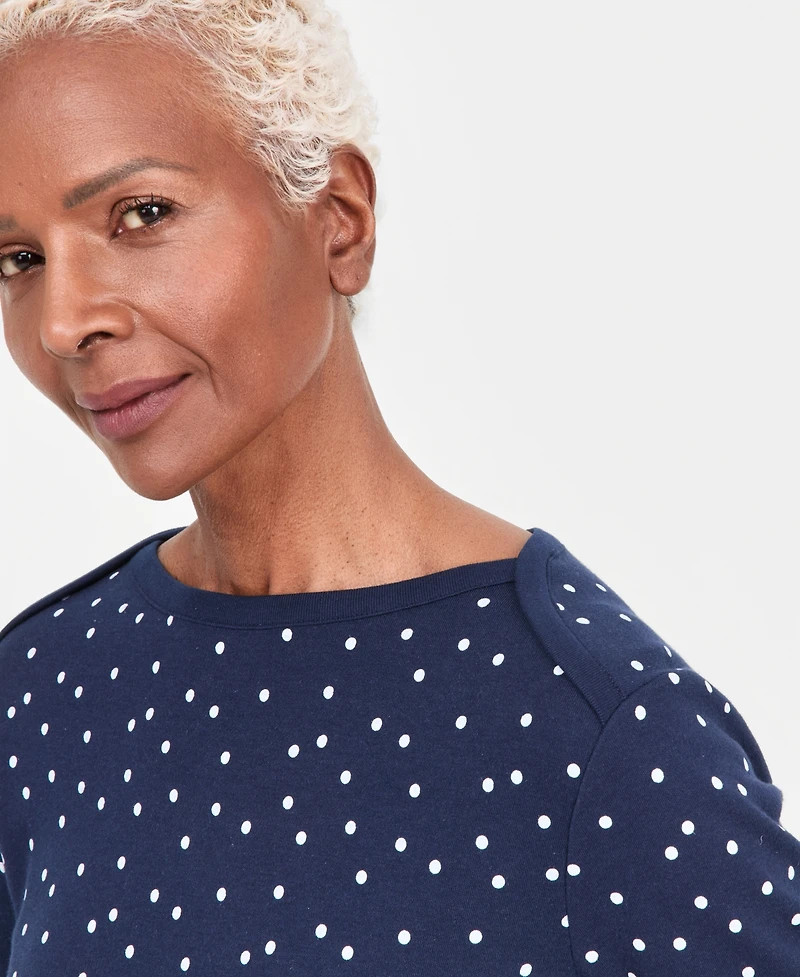 Style & Co Women's Printed Boat-Neck Knit Dress, Macy's Exclusive