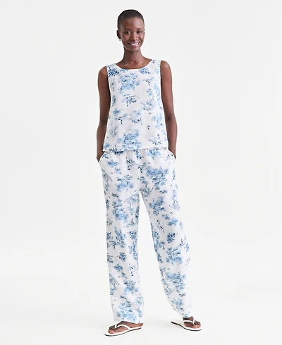 Charter Club Women's 100% Linen Sleeveless Top, Macy's Exclusive