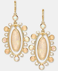 lonna & lilly White Oval Stone Drop Earrings