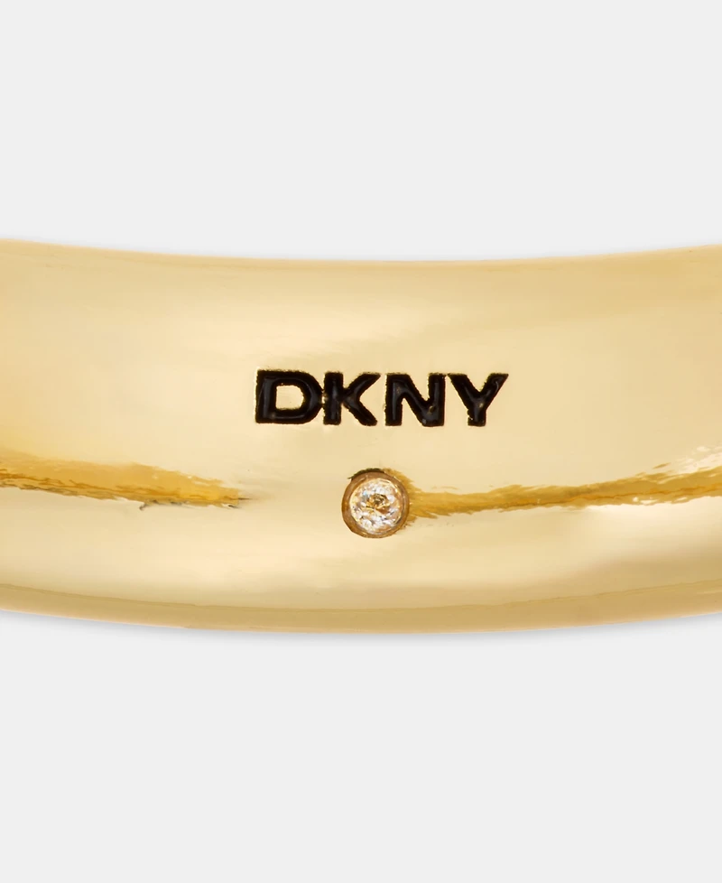 Dkny Open Taper Puffy Hoop Earrings