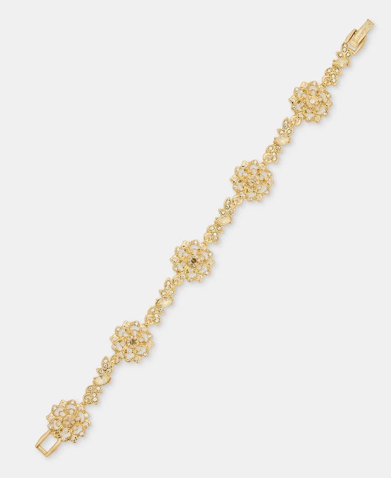 Marchesa Crystal Flower Flex Bracelet