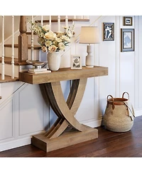 Tribesigns 43.3 Inch Entryway Table, Farmhouse Wooden Console Table Behind The Couch, Rectangular Sofa Table for Entrance, Hallway, Living Room, Foyer