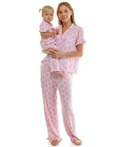 Sincerely Jules Mommy Me Notch Collar Shirt Pants 2 Piece Set