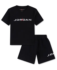 Jordan Boys' 4-7X Stretch T-Shirt & Shorts, 2-Piece Set