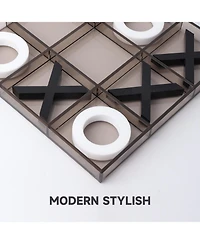 Gse Games & Sports Expert 12" Giant Acrylic Tic Tac Toe Game Set, Classic Family Travel Board Game for Kids and Adults